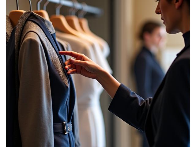 Client faisant du shopping avec un styliste personnel dans une boutique de luxe